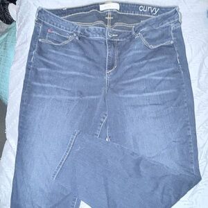 SLINK Women's Curvy Dark Blue Skinny Jeans